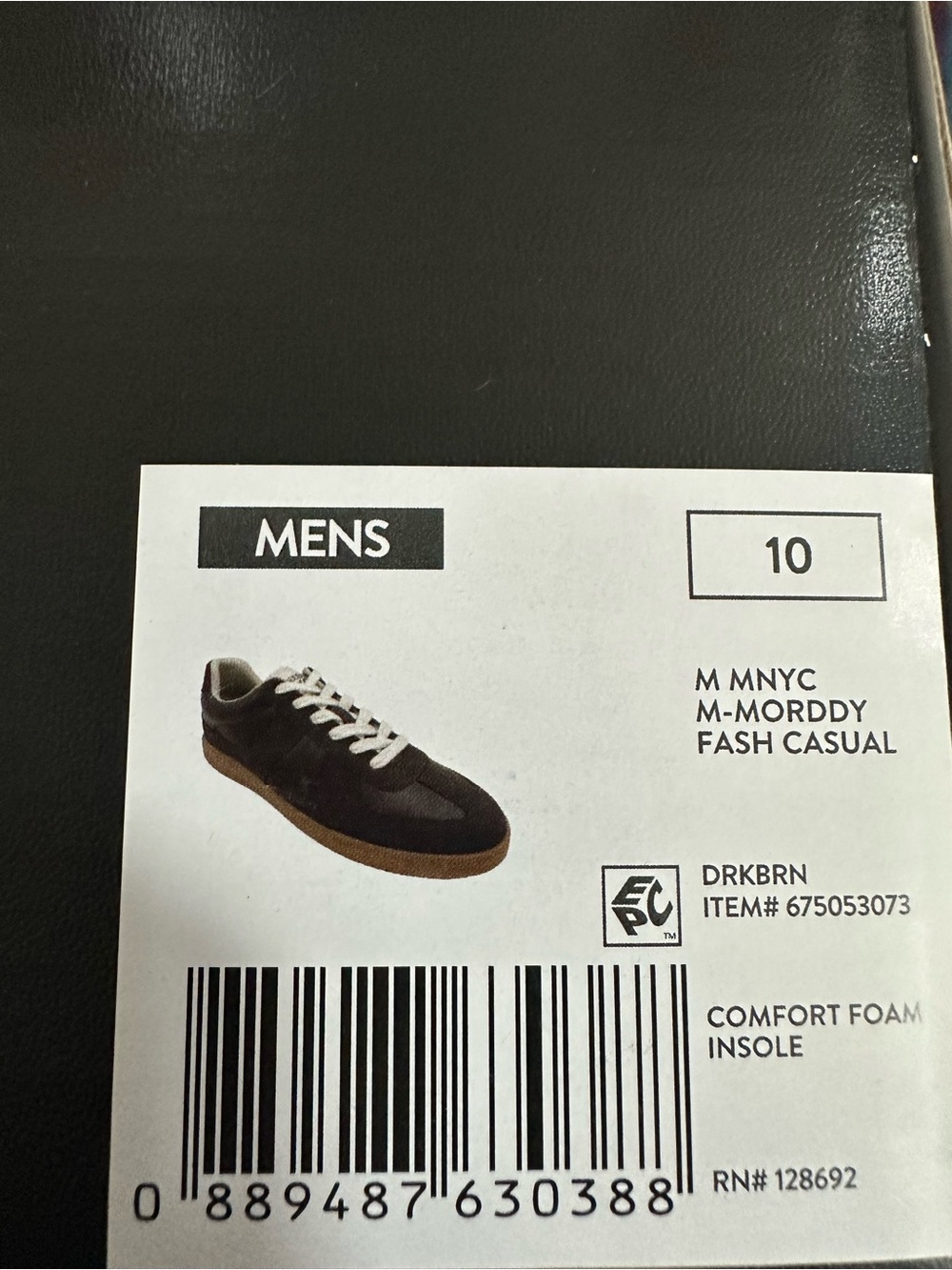 Men's Dark Brown Casual Sneakers with Contrast Gum Sole